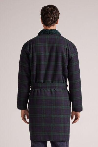 Blue Double Face Dressing Gown, B601_734J, large image number 2
