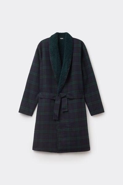 Blue Double Face Dressing Gown, B601_734J, large image number 4