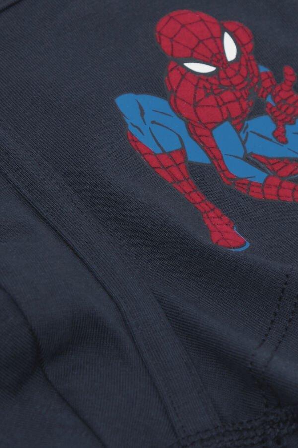 Navy Superior Cotton Marvel Spider-Man Boxer Shorts, Kids Boys, Midnight Blue, large image number 1