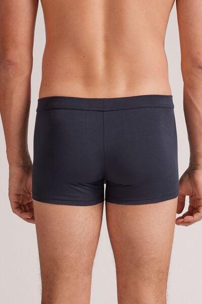 Blue - 800 - Midnight Blue Superior Cotton Boxers with Reindeer Print, , large image number 3