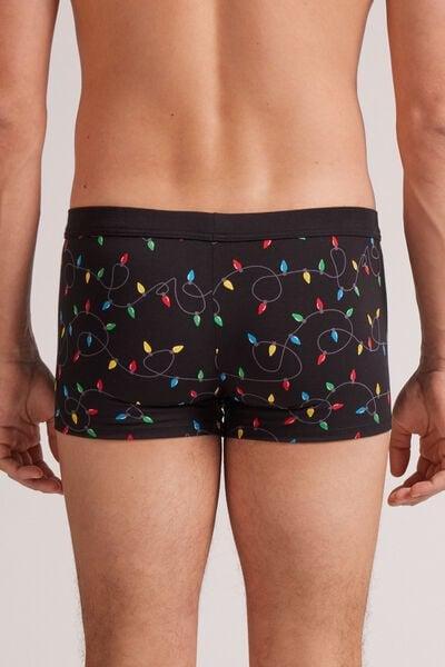 Black Christmas Lights Superior Cotton Boxers, B601_746J, large image number 3