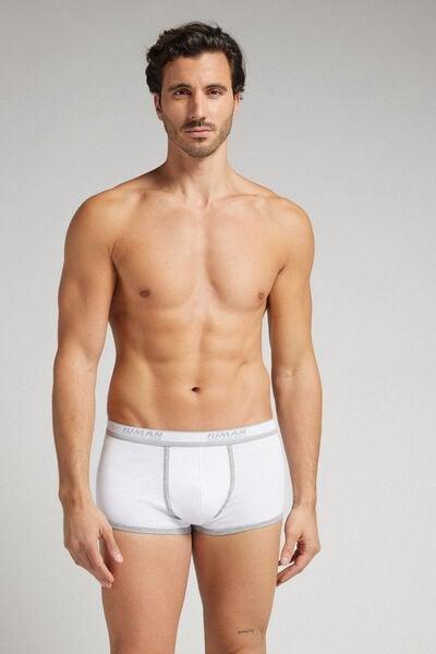 White Ribbed Boxers, , large image number 1