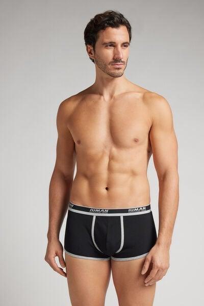 Black Ribbed Boxers, , large image number 1