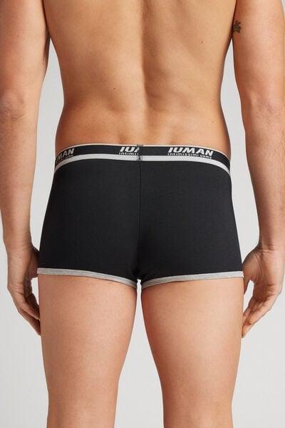 Black Ribbed Boxers, , large image number 3