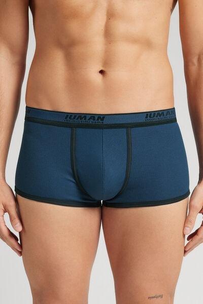 Navy Ribbed Boxers, , large image number 0