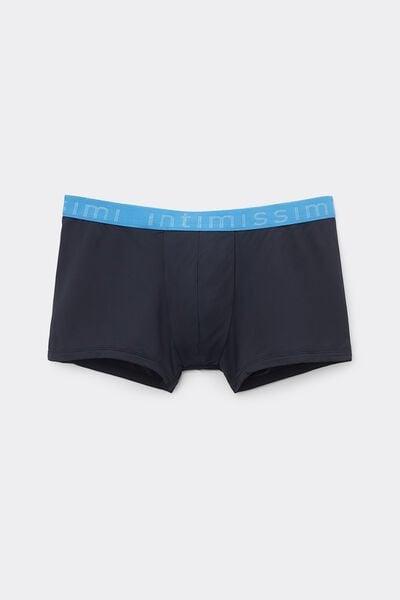 Navy Elastic Boxer Shorts, , large image number 2