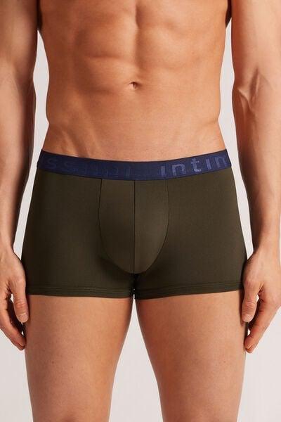 Green Elastic Boxer Shorts, , large image number 0