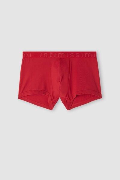 Red - 887 - Red Boxer Shorts in Microfibre with Logo, B601_887, large image number 2