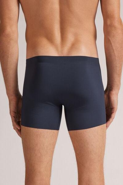Blue - 800 - Midnight Blue Seamless Microfibre Boxers, , large image number 3