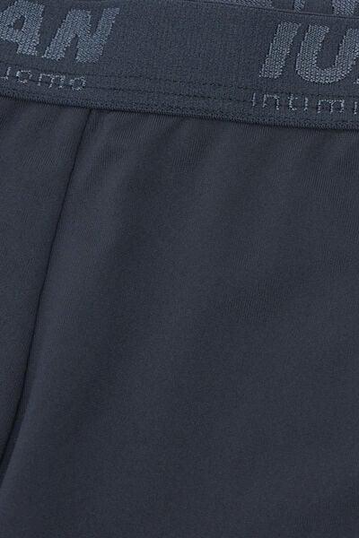 Navy Long Microfibre Boxers, Midnight Blue, large image number 4