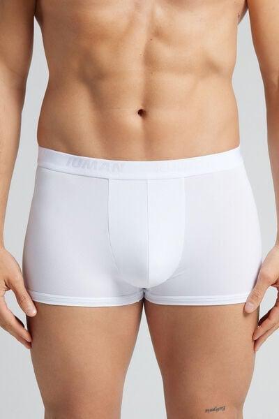 White Microfibre Boxers, , medium