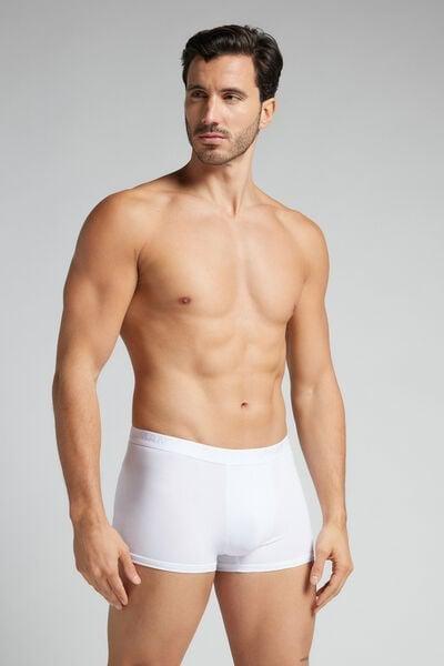 White Microfibre Boxers, , large image number 1