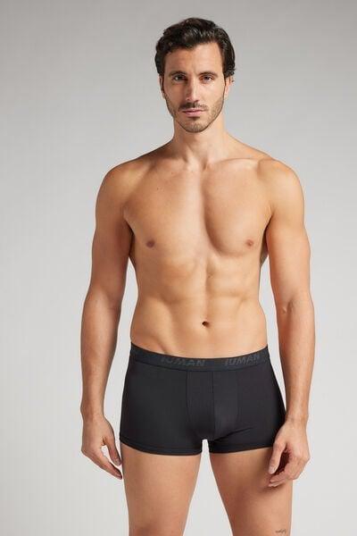 Black Microfibre Boxers, , large image number 1