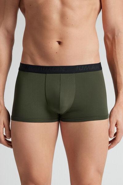 Green Embroidered Marino Microfibre Boxers, B601_102K, medium