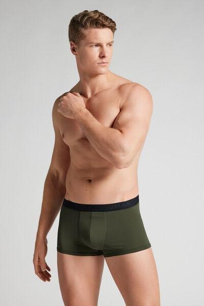 Green Embroidered Marino Microfibre Boxers, B601_102K, medium