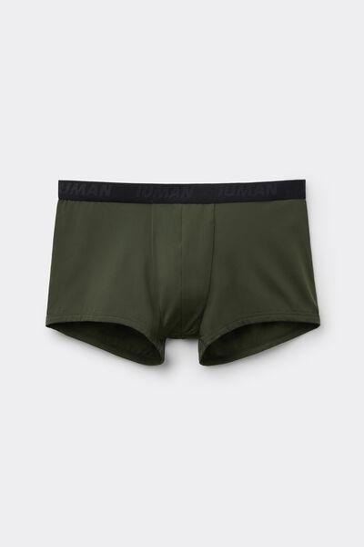 Green Embroidered Marino Microfibre Boxers, B601_102K, large image number 2