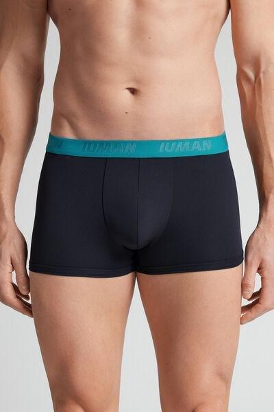 Navy Embroidered Marino Microfibre Boxers, B601_103K, large image number 0