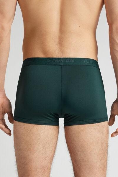 Green Embroidered Microfibre Boxers, B601_132J, large image number 3