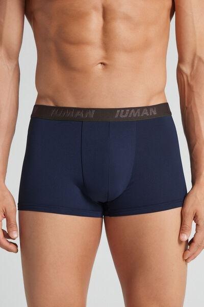 Navy / Brown Elastic Waist Boxers, B601_235K, large image number 0