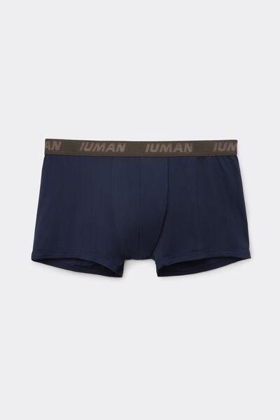 Navy / Brown Elastic Waist Boxers, B601_235K, large image number 2