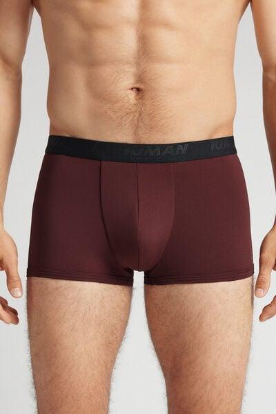 Burgundy Logo Print Boxers, B601_441J, large image number 0