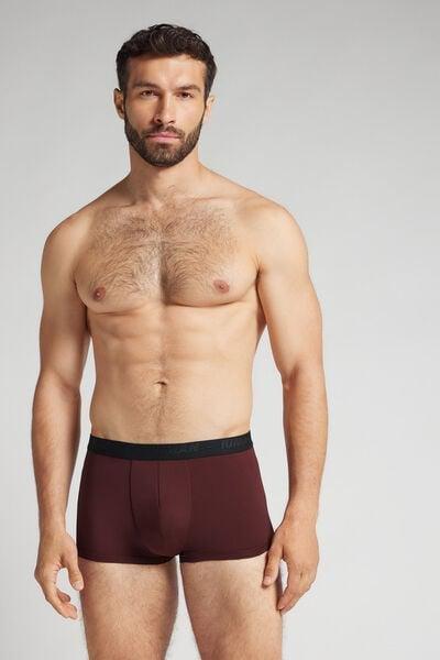 Burgundy Logo Print Boxers, B601_441J, large image number 1