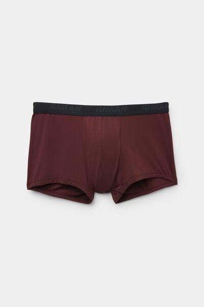 Burgundy Logo Print Boxers, B601_441J, large image number 2