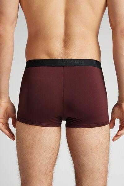 Burgundy Logo Print Boxers, B601_441J, large image number 3