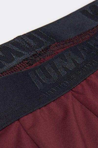 Burgundy Logo Print Boxers, B601_441J, large image number 4