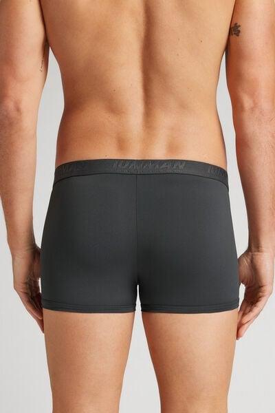 Grey Microfibre Boxers, , large image number 3