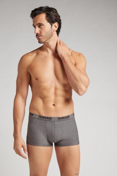 Grey Microfibre Boxers, , large image number 1