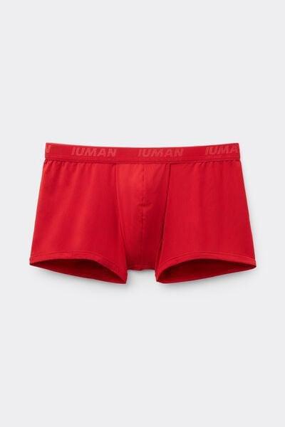 Red Embroidered Microfibre Boxers, B601_887, large image number 2