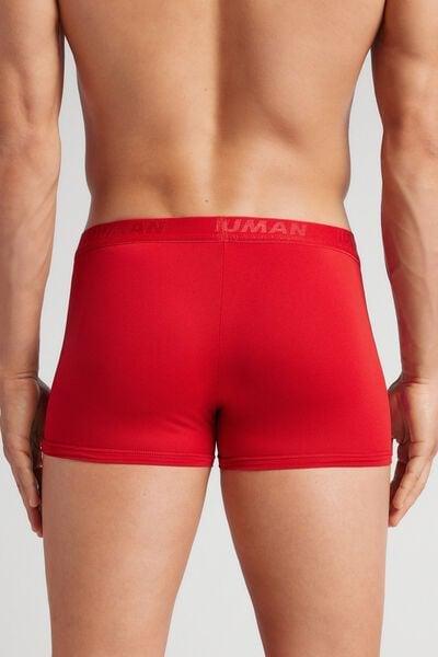 Red Embroidered Microfibre Boxers, B601_887, large image number 3