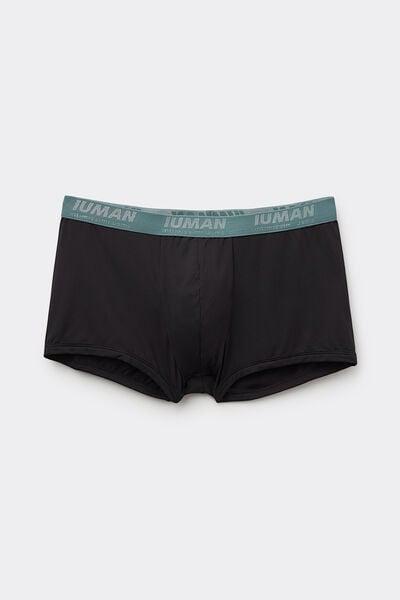 Black Logo Print Boxers, B601_977J, large image number 2