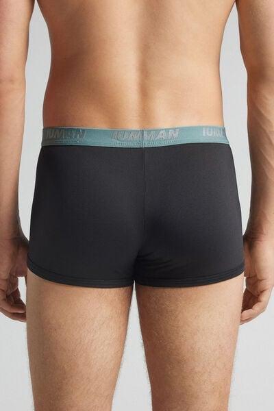 Black Logo Print Boxers, B601_977J, large image number 3