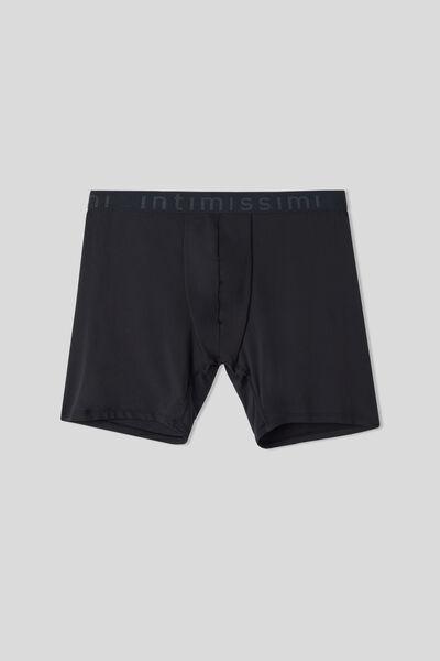 Black Long Microfibre Boxers, , large image number 2