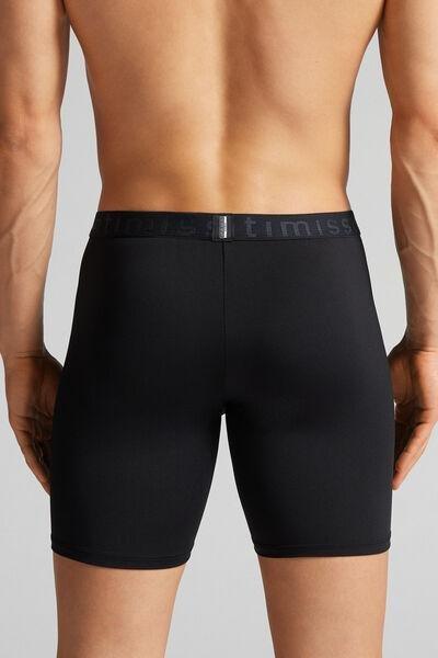 Black Long Microfibre Boxers, , large image number 3