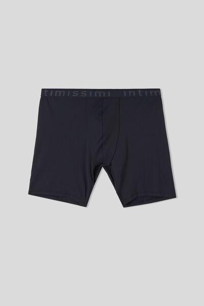 Blue Long Microfibre Boxers, , large image number 2