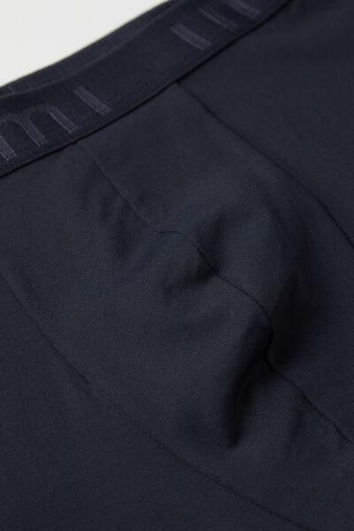 Blue Long Microfibre Boxers, , large image number 4