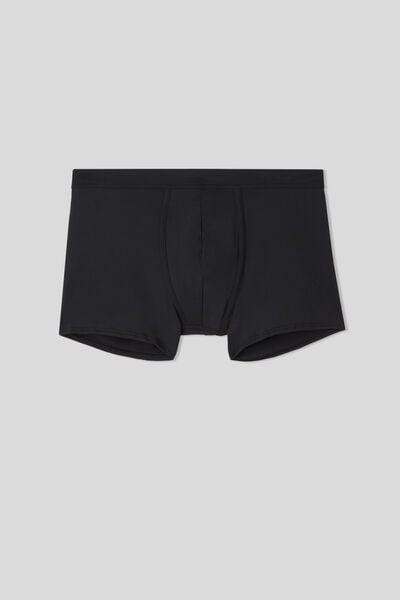 Black Microfibre Stretch Boxers, Black, large image number 2