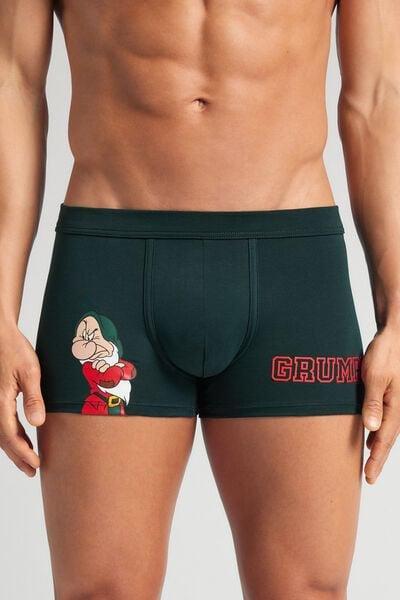 Green Grumpy Print Superior Cotton Boxers, B601_132J, large image number 0