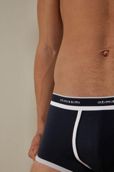 Blue Superior Cotton Boxers, , large image number 1