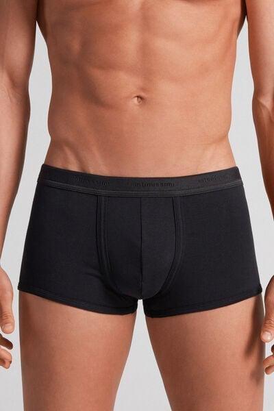 Black Superior Cotton Boxers, Black/black, large image number 0