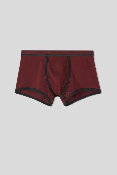 Burgundy Superior Cotton Boxers With Logo, , large image number 2