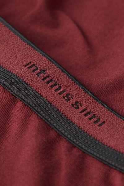 Burgundy Superior Cotton Boxers With Logo, , large image number 4