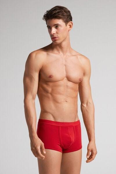 Red Stretch Supima Cotton Boxer Shorts, Intense Red/red, large image number 2