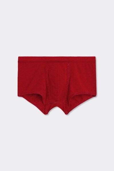 Red Stretch Supima Cotton Boxer Shorts, Intense Red/red, large image number 3