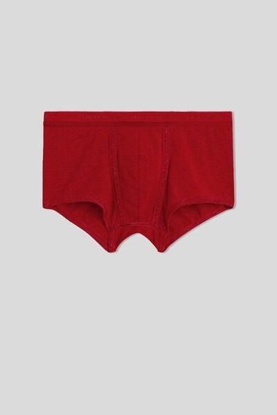 Red Stretch Supima Cotton Boxer Shorts, Intense Red/red, large image number 4