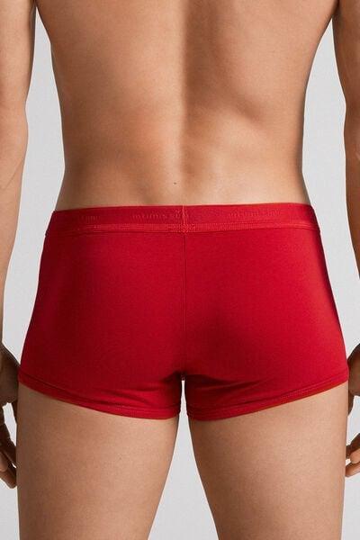 Red Stretch Supima Cotton Boxer Shorts, Intense Red/red, large image number 5