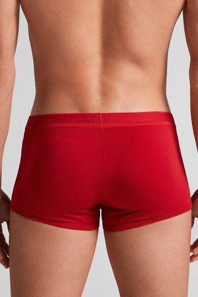 Red Stretch Supima Cotton Boxer Shorts, Intense Red/red, large image number 6